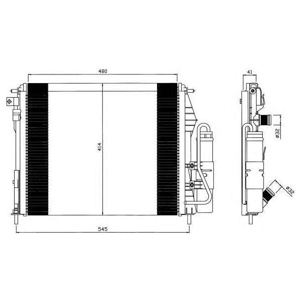 NRF Air Con Condenser fits Renault Clio Thalia