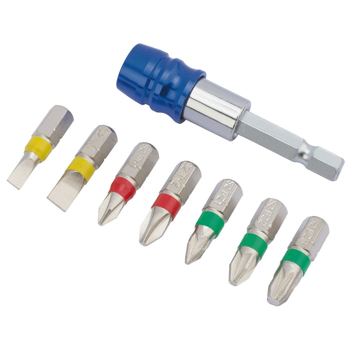 Draper Coloured Screwdriver Bit Set (8 Piece) 82400 Draper  - Dynamic Drive