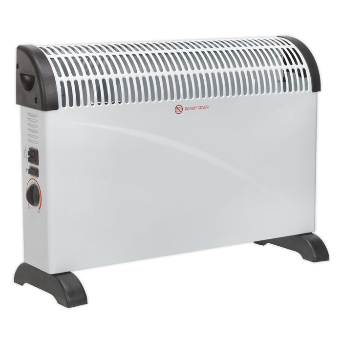 Sealey Convector Heater 2000W 3 Heat Settings Thermostat Turbo Fan CD2005T Sealey  - Dynamic Drive