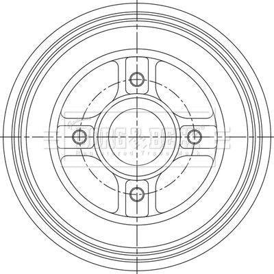 Genuine Borg & Beck Brake Drum fits Clio IV 1112 BBR7281 Borg & Beck  - Dynamic Drive