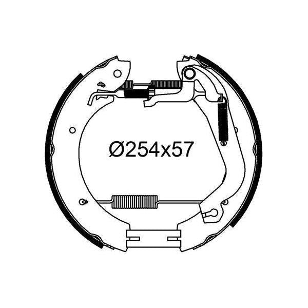 Genuine Valeo Pre-M. Brake Shoe Kit Fits Ssangyong Actyon