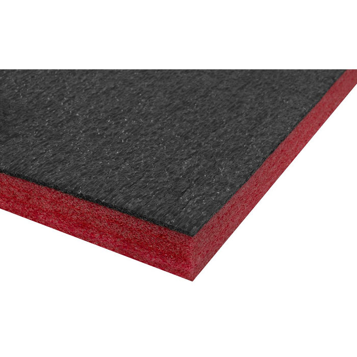 Easy Peel Shadow Foam Red/Black 1200 X 550 X 30Mm Sealey  - Dynamic Drive