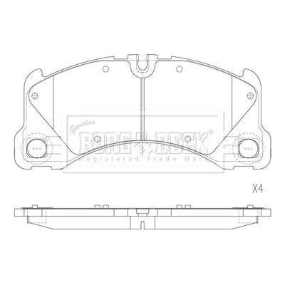 Genuine Borg & Beck Brake Pads fits Cayenne 1ZB1ZS1ZL 0518 BBP2866 Borg & Beck  - Dynamic Drive