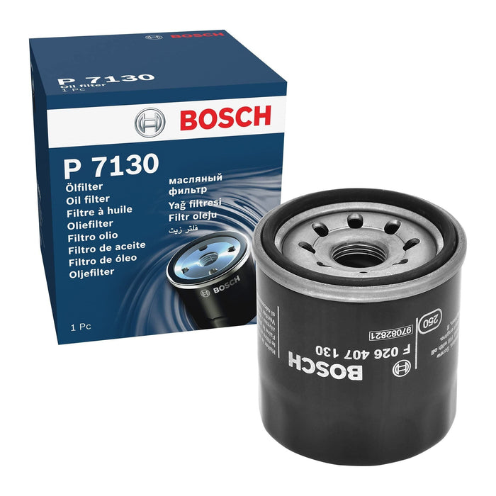 Genuine Bosch Car Oil Filter P7130 fits Chevrolet Spark - 1.0 - 10- F026407130 Bosch  - Dynamic Drive