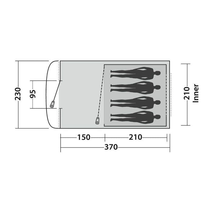 Easy Camp Edendale 400 4 Berth Pole Tent Easy Camp  - Dynamic Drive