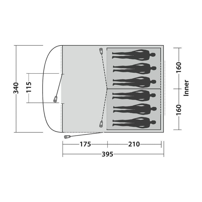 Easy Camp Edendale 600 6 Berth Pole Tent Easy Camp  - Dynamic Drive