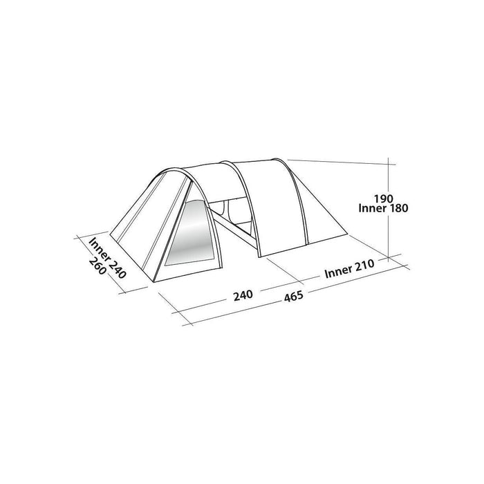 Easy Camp Galaxy 400 Rustic Green Berth Pole Tent Easy Camp  - Dynamic Drive