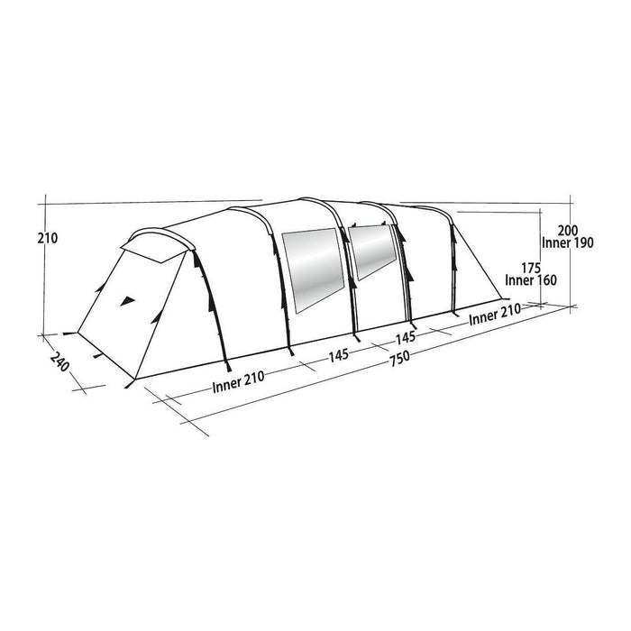 Easy Camp Tent Huntsville Twin 800 8 Berth Pole Tent Easy Camp  - Dynamic Drive