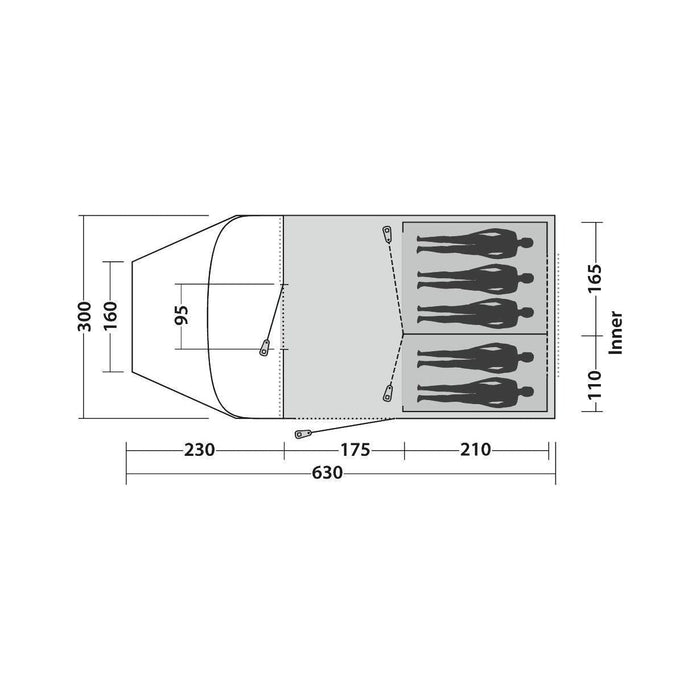 Easy Camp Tent Palmdale 500 Lux 5 Berth Pole Tent Easy Camp  - Dynamic Drive