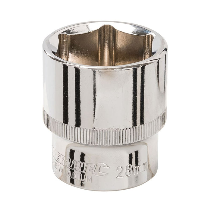 Silverline Socket 1/2" Drive 6pt Metric 28mm Silverline  - Dynamic Drive