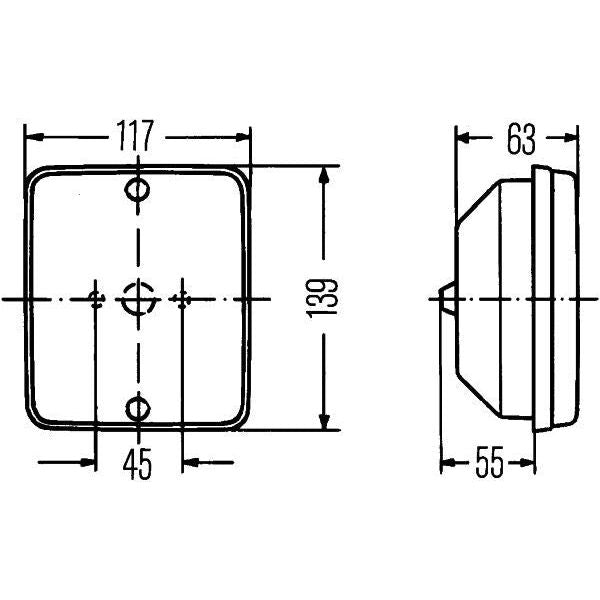 Hella Tail Light Halogen 24V 2SA 003 236-041 Hella  - Dynamic Drive