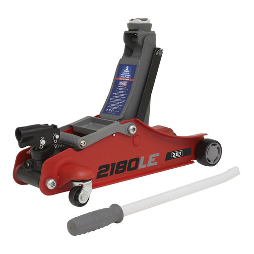 Sealey 180 Handle Low Profile Short Chassis Trolley Jack 2 Tonne - Red 2180LE Sealey  - Dynamic Drive