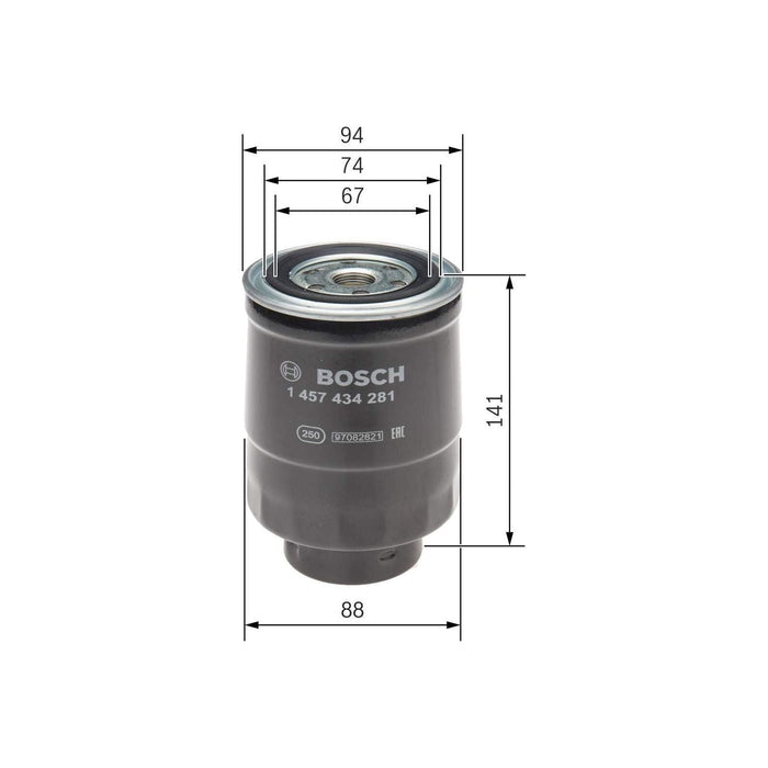 Genuine Bosch Car Fuel Filter N4281 fits Nissan X-Trail dCi - 2.2 - 01-08 145743