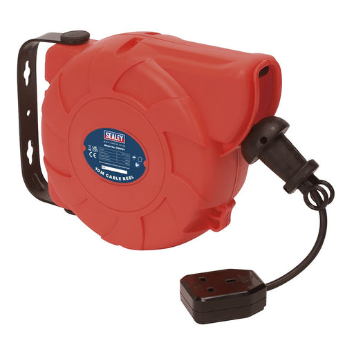 Sealey Cable Reel System Retractable 10m 1 x 230V Socket CRM101 Sealey  - Dynamic Drive