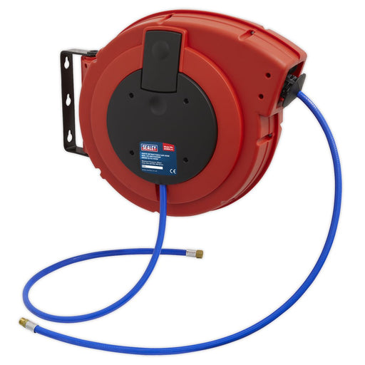 Sealey Retractable Air Hose Reel HD Mechanism 15m8mm ID PU Hose SA894 Sealey  - Dynamic Drive