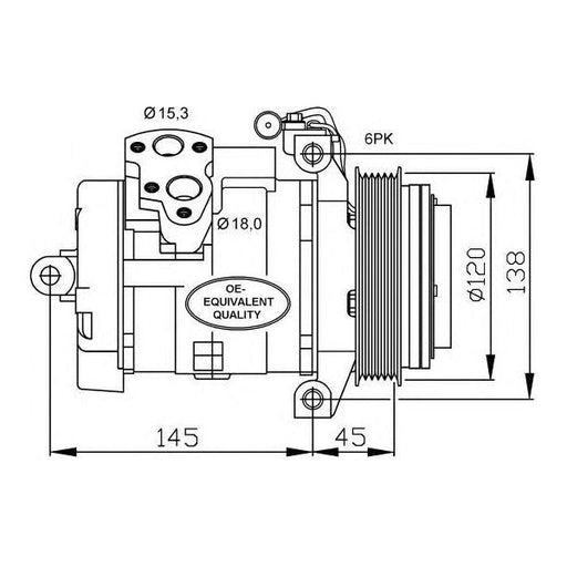 NRF COMPRESSOR fits Mercedes Sprinter 35-t Sprinter 3-t Sprinter 46-t Sprinter 4 NRF  - Dynamic Drive