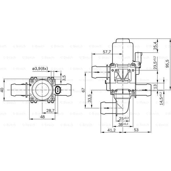 Bosch Coolant Control Valve fits Land Rover Range Rover Sport P400e Plug in Hybr