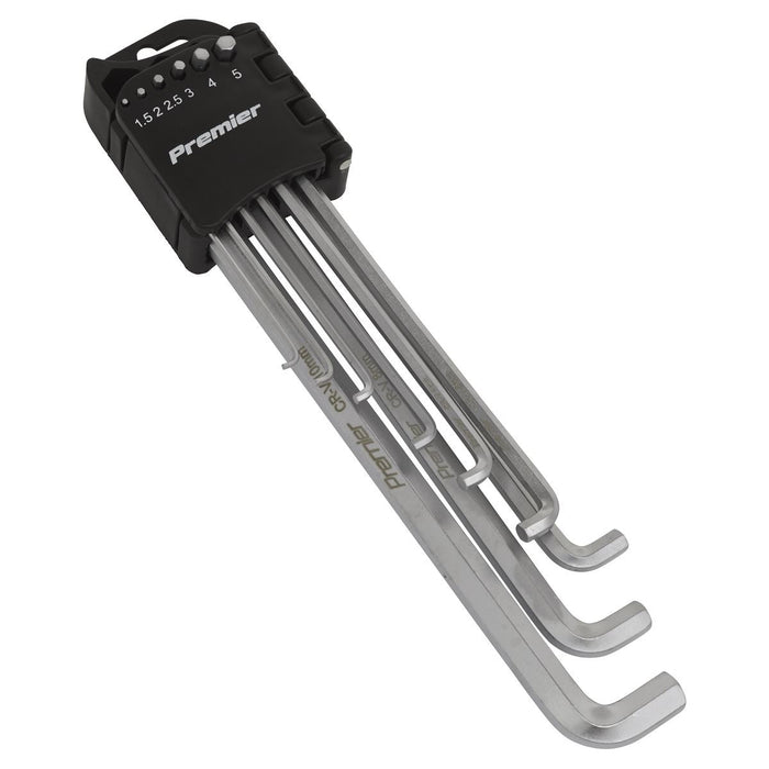 Sealey Hex Key Set 9pc Extra-Long Stubby Element Metric AK7174 Sealey  - Dynamic Drive