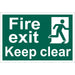 Draper Fire Exit Keep Clear' Safety Sign, 300 x 200mm, Design 1 72450 Draper  - Dynamic Drive