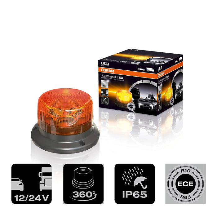 Osram LIGHTsignal LED BEACON LIGHT, LED rotating beacon, 360°, amber flashing