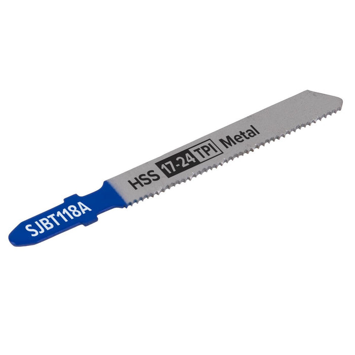 Sealey Jigsaw Blade Metal 92mm 17-24tpi Pack of 5 SJBT118A