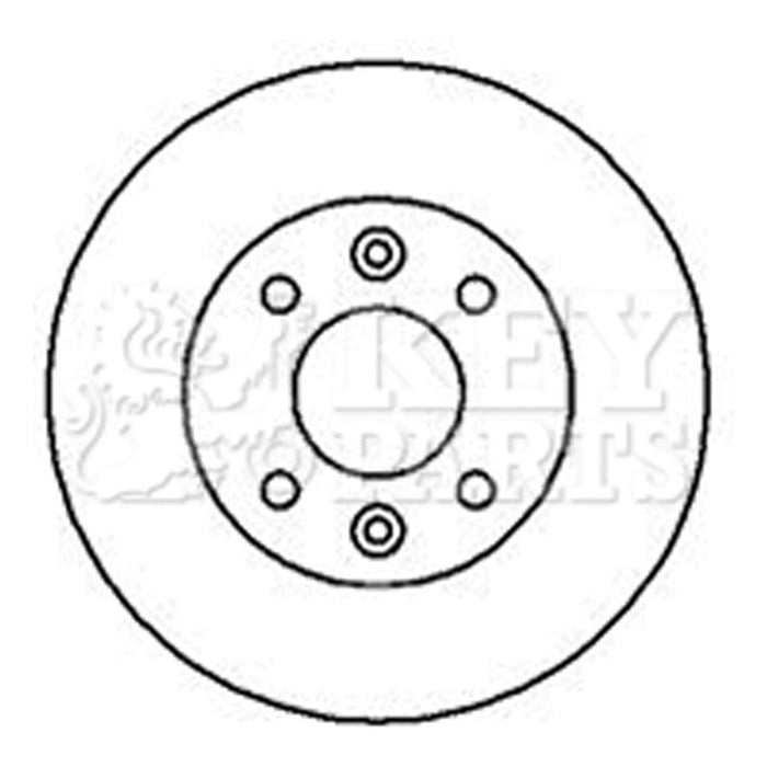 Genuine Key Parts KBD4877 Brake Disc Pair (Front) Key Parts  - Dynamic Drive