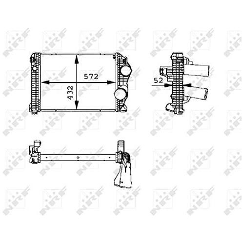 NRF Radiator fits Mercedes Atego Atego 2 NRF  - Dynamic Drive