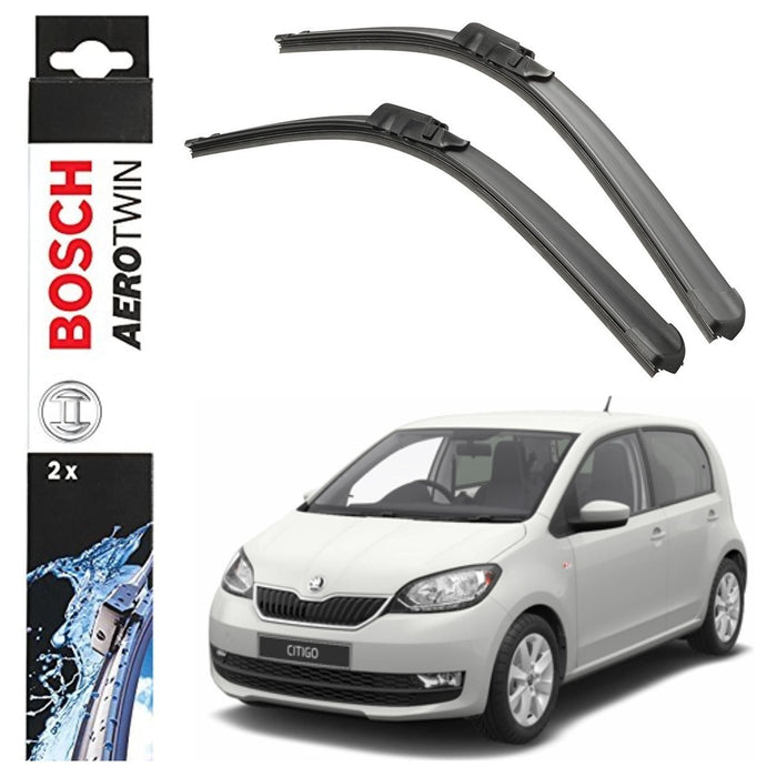 Bosch Aerotwin Front Wiper Blades Set Skoda Citigo 12.11> A556S