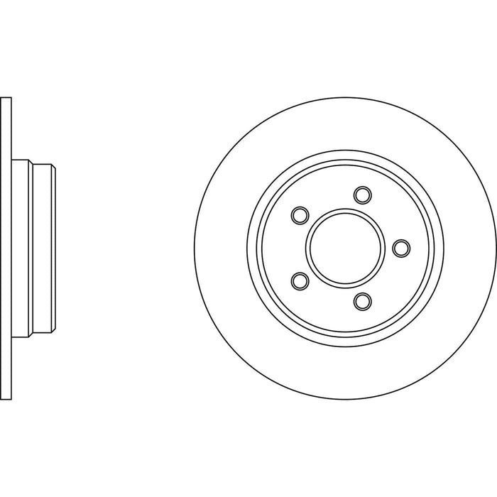 Genuine APEC Rear Brake Discs & Pads Set Solid for Jeep Grand Cherokee