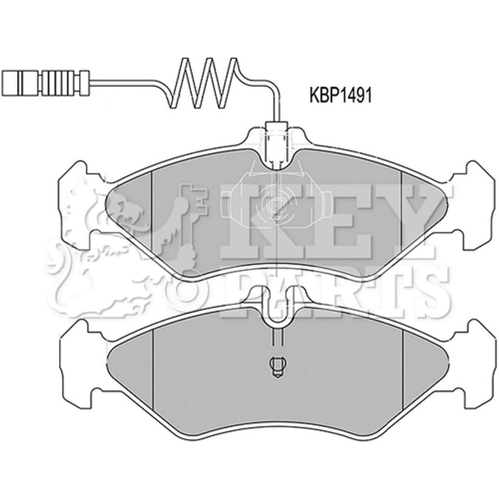 Genuine Key Parts KBP1491 Rear Brake Pads-Includes Wear Indicators (Ate-Teves)