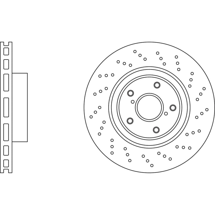 Apec Brake Disc Front Fits Lexus Is-F