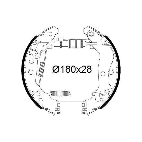 Genuine Valeo Pre-M. Brake Shoe Kit Fits Toyota Iq