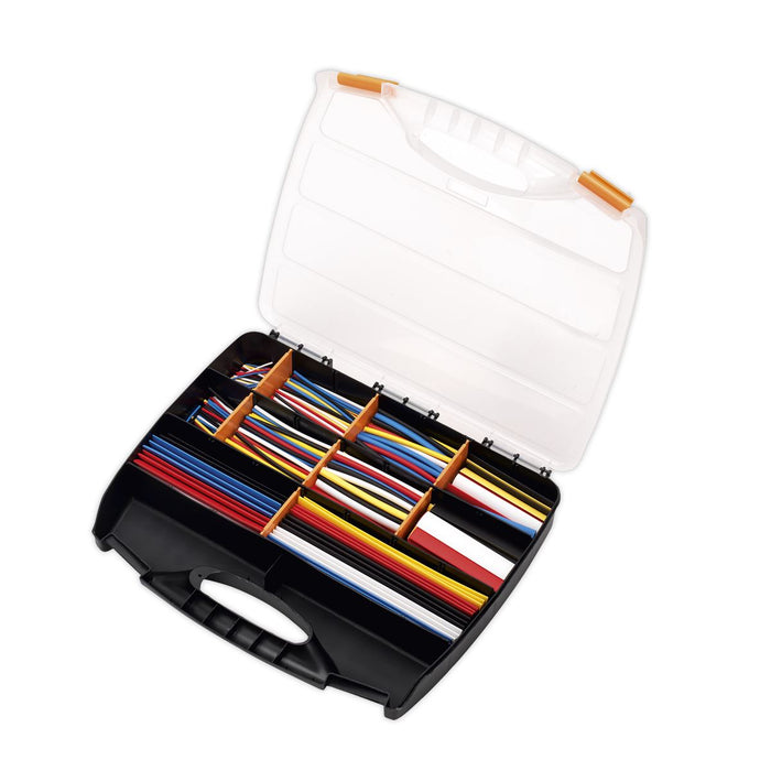 Sealey Heat Shrink Tubing Assortment 590pc Mixed Colours 50 100 150 & 200mm Sealey  - Dynamic Drive