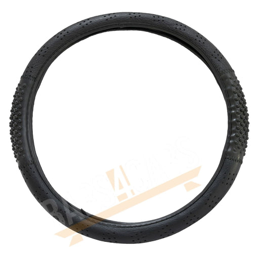 Universal Fit Black Smooth Massage Car Steering Wheel Cover 37-39CM Anti Slip UKB4C  - Dynamic Drive