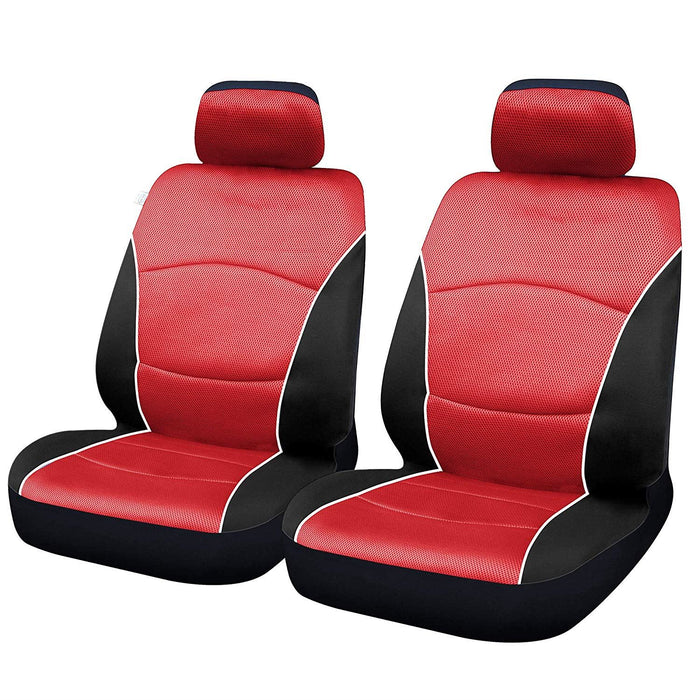 Red Black Modern Look Pair Front Pair Car fits Seat Covers Universal Fit UKB4C  - Dynamic Drive