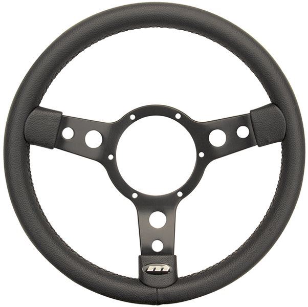 Classic 13" Traditional 3 spoke Leather Steering Wheel With Black Centre Mountney Classic  - Dynamic Drive