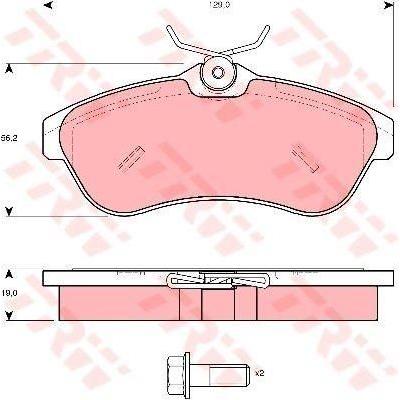 Genuine TRW Brake Pads (Front) (R90) GDB1496