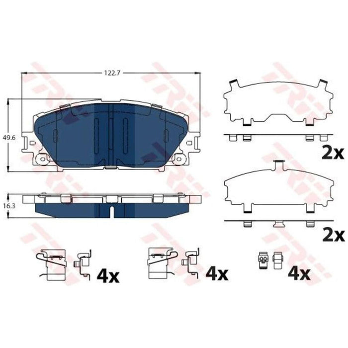 Genuine TRW Brake Pads GDB4173BTE TRW  - Dynamic Drive