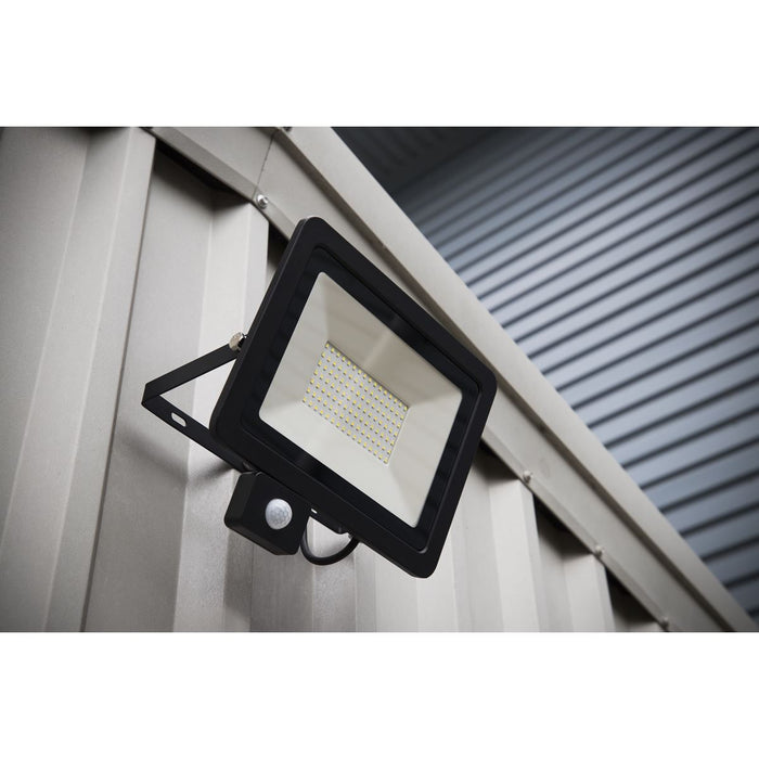 Sealey Extra Slim Floodlight with PIR Sensor 50W SMD LED LED113PIR Sealey  - Dynamic Drive