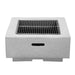 Dellonda Square Fire Pit with BBQ Grill Safety Mesh Screen Fire Poker Light Grey Dellonda  - Dynamic Drive