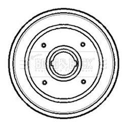 Genuine Borg & Beck Brake Drum fits Vauxhall Corsa 9300 BBR7085 Borg & Beck  - Dynamic Drive