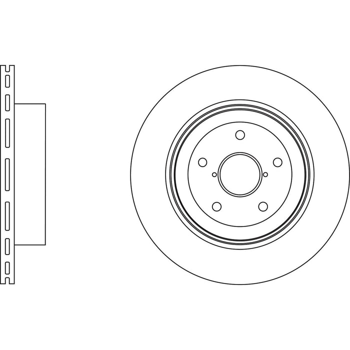 Genuine APEC Rear Brake Discs & Pads Set Vented for Subaru Impreza