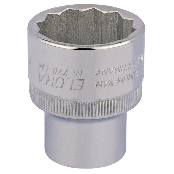 Draper Elora Bi-Hexagon Socket, 1/2" Sq. Dr., 27mm 24723