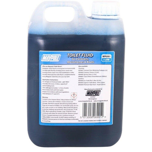 Eco Friendly Toilet Blue Chemical Fluid 2 Litre Maypole  - Dynamic Drive