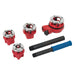 Silverline Pipe Threading Kit 5pce 1/2”, 3/4”, 1” & 1-1/4” BSPT Silverline  - Dynamic Drive