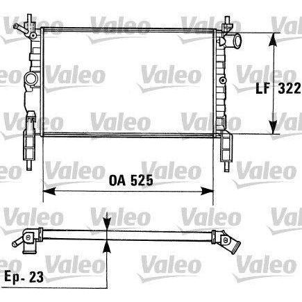 Genuine Valeo fits Radiator OpeLeft Astra F 1.6 I Valeo  - Dynamic Drive