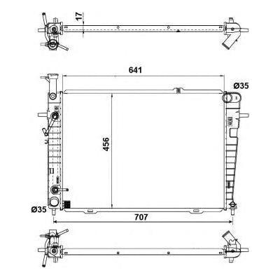 NRF Radiator fits KIA Sportage Hyundai Tucson NRF  - Dynamic Drive