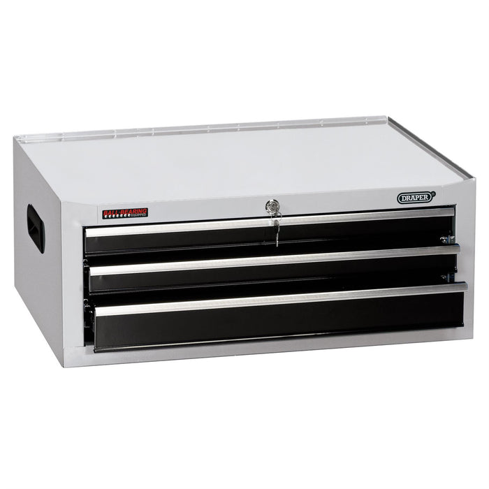 Draper Intermediate Tool Chest, 3 Drawer, 26", White 35741