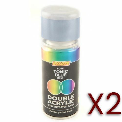 2x Hycote Aerosol Paint for Ford Tonic Blue (Metallic) 150ml Hycote  - Dynamic Drive