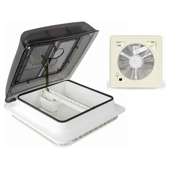 Fiamma Turbo Roof Vent Standard Crystal Motorised Fan 400x400 Motorhome Caravan